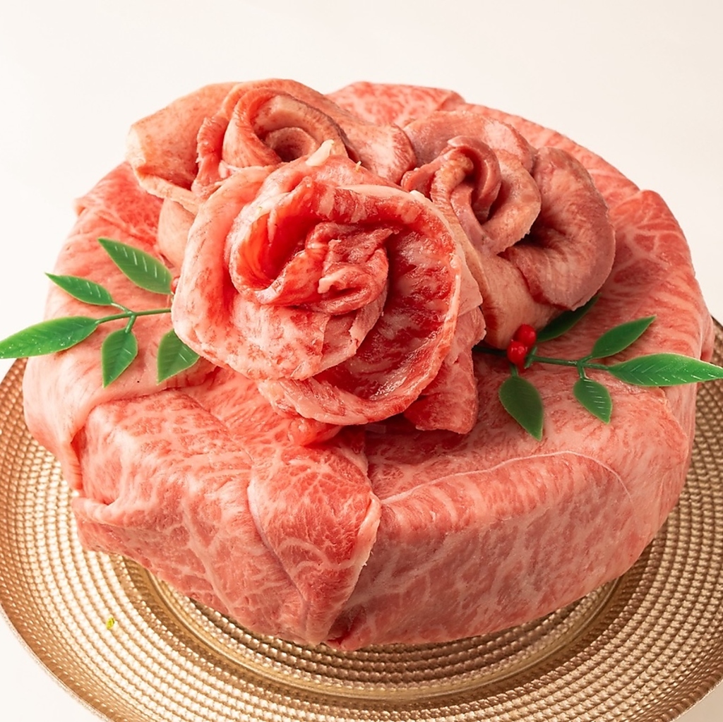 肉ケーキのサプライズはご予算に応じて承ります♪