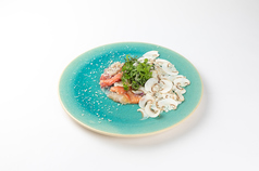 豊洲鮮魚＆貝刺しとフレッシュマッシュルームのアンチョビマリネ