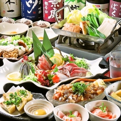 【九州名物コース】肉刺2種盛、刺身4点盛、博多もつ鍋等全12品＋2h飲放5000円(税込)の写真