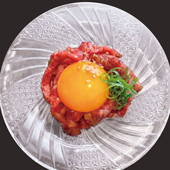 牛レアステーキユッケ風