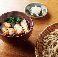 さつま赤鶏と菜の花のつけ汁そば