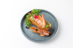 赤海老とオマール海老のムースのミルフィーユ １P