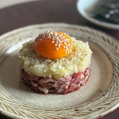 【新名物】和牛生ハムのねぎ塩ユッケ