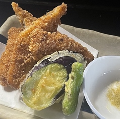 鯛と穴子のおかき揚げ