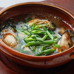 牡蠣と九条葱のアヒージョ