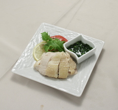 蒸し鶏の葱ソース