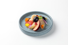 フルーツとクリームチーズのマリネ