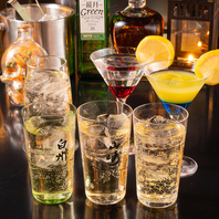 こだわりの豊富なドリンクが自慢。