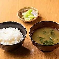 ご飯セット(白飯/味噌汁/漬物)