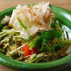 カリカリじゃこと水菜の和風サラダ