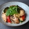 “牡蠣と彩り野菜のペペロンチーノ”