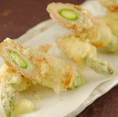 アスパラちくわの磯辺揚げ