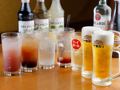 飲み放題は各種充実◎飲みたいものが揃っています♪