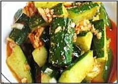 胡瓜のニンニクソース和え