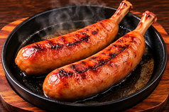 鉄板　骨付きソーセージ