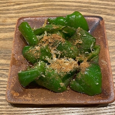 ピーマンの魚粉炒め