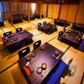 最大40名様までの座敷席。会社宴会や同窓会など大人数での宴会でご利用いただけます。