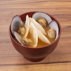 ホタテ稚貝の味噌汁