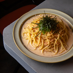 明太クリームパスタ