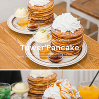 ボリューム満点！パンケーキが美味！