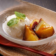 小美玉生乳アイスと揚げさつまいも