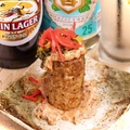 料理メニュー写真&nbsp;長芋揚 明太高菜のっけ
