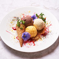料理メニュー写真&nbsp;45,アイスクリーム3種の盛り合わせ