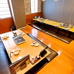 12名様までご利用可能な掘りごたつ個室は予約でのご利用をお薦めします！10名様単位だとなかなかお店が決まらないなんてときも安心