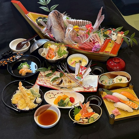 ご宴会大歓迎！飲み放題付き会席コースご用意◎海の幸を刺身や炭火焼でお楽しみ下さい