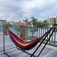【リラックス】関門と夏空を楽しむテラス