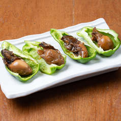 かきピー ～牡蠣のしぐれ煮と生ピーマン～