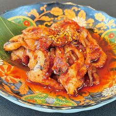 チュクミ(辛みそイイダコの炙り)/牡蠣の麻婆炒め