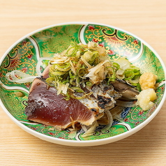 カツオのたたき薬味まみれ