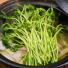 豚肉と豆苗の小鍋立て