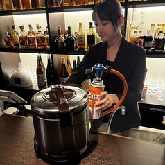 高温ブタンガス釜の炊き立て白ご飯