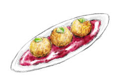 ビーツのカレーライスコロッケ