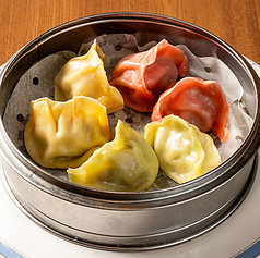 蒸し餃子3種盛り(各2個ずつ)/水餃子3種盛り(各2個ずつ)