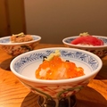 料理メニュー写真&nbsp;ウニ、イクラ、中トロ、煮アナゴ、炙り帆立　各種