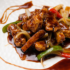 夜市特製黒酢豚