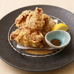 大山鶏の唐揚げ　　黒七味添え