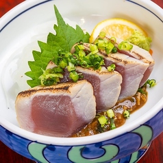 鮪のたたき 薬味もろみ醤油