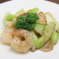 料理メニュー写真&nbsp;セロリと海老のにんにく炒め