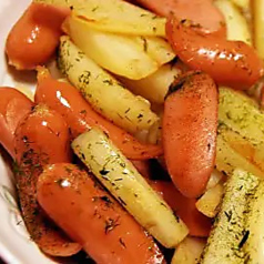 赤ウィンナーのジャーマンポテト