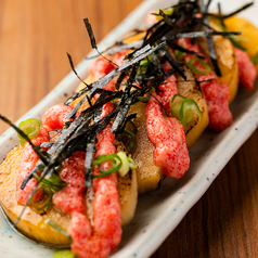 長いも明太子のカナッペ