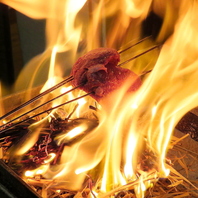 直火で仕上げる道産地鶏