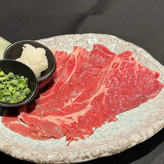 どデカ道産牛ロース 一枚肉の焼きしゃぶ