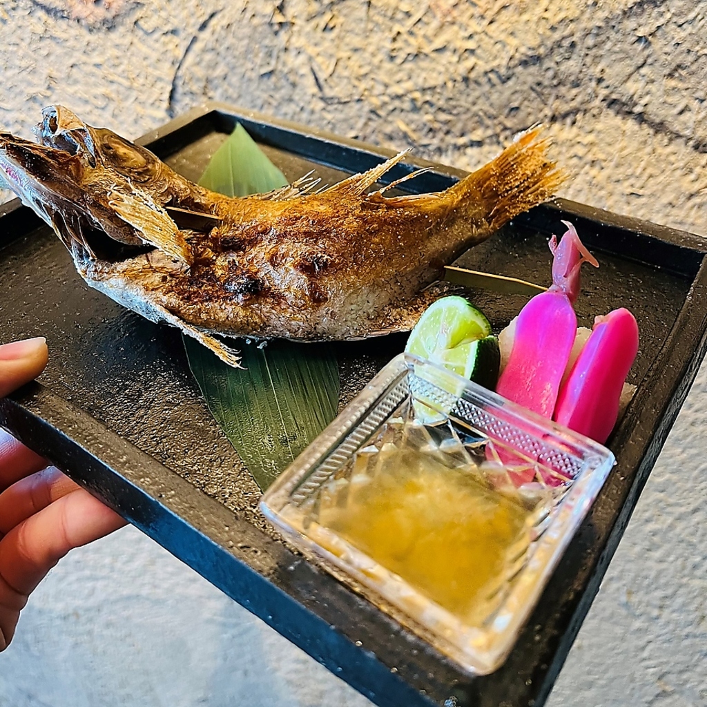 名物！のどぐろの原始焼き！輻射熱でじっくりと焼き上げたのどぐろは絶品です。