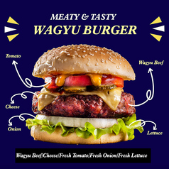 店主こだわりのハンバーガーの写真