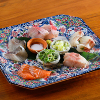 海炎焼きのおまかせ五種盛り