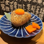 新名物！鯛めし焼きおにぎり。岡崎おうはんのランニングエッグ使用。